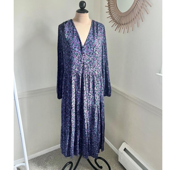 Vintage 80s/90s Floral Babydoll Dress - Picture 1 of 5